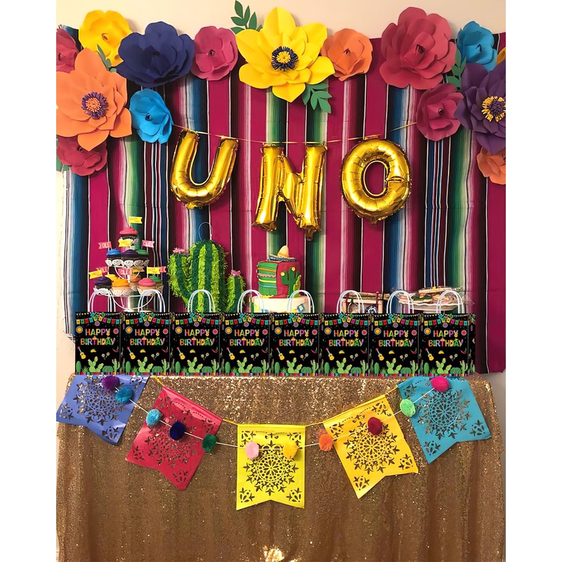 16 bolsas mexicanas para fiestas de cumpleaños, fiestas de cumpleaños,