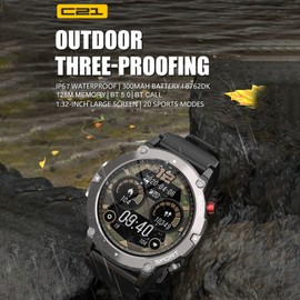 LF26 MAX Smart Sports Watch 1.32'' 360*360px Full-touch Screen 128M Large Memory BT Call Tough Body Accurate Heart Rat Monitor 20 Sports Mode Stylish UI Compatible with Android iOS