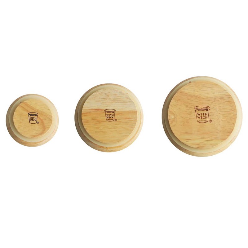 with WECK|FLAT TOP WOODEN LID Wooden Lid (Small)