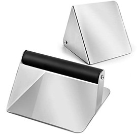 Smash Burger Press, HaSteeL 2Pcs Stainless Steel Bacon Press, Hamburger Press with ABS Handle for Flat Top Griddle Teppanyaki, Perfect for BBQ Grill Steak Meat Sandwich - Non-Stick & Dishwasher Safe