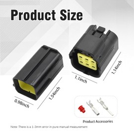 JUUDDENPARTS 2 Kit 6 Pin Electrical Connector Plug, Waterproof Electrical Wire Connector Plug, Connector Electrical Plug for Car