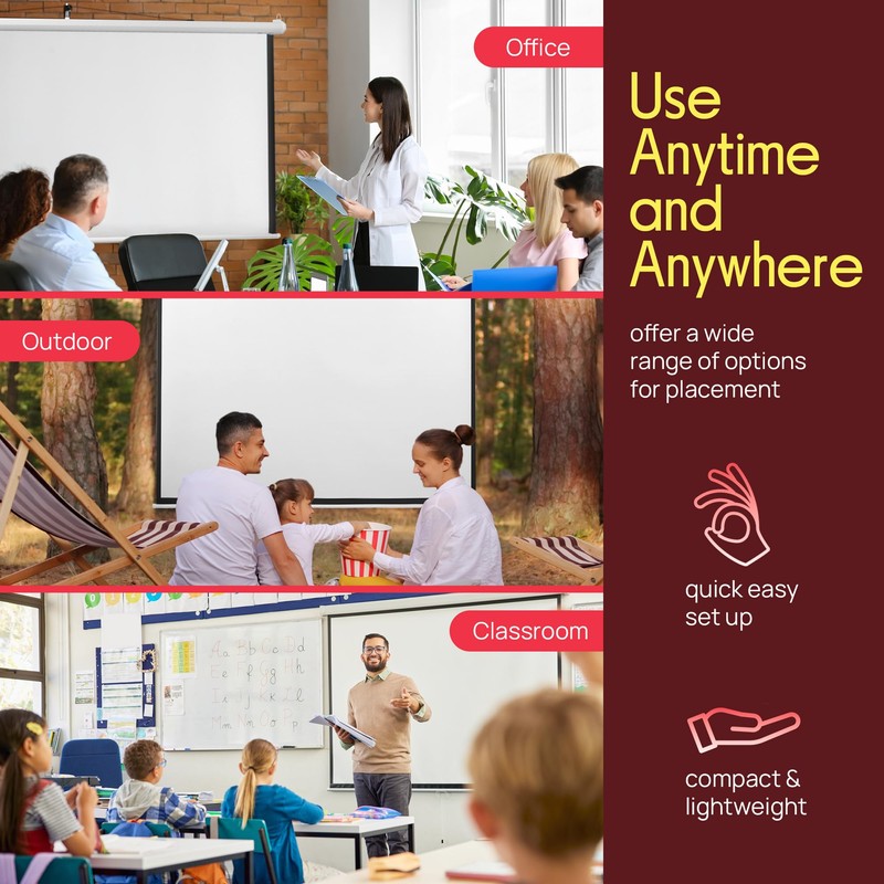 Pyle 84" Motorized Projector Screen – Matte White 4:3 Format,