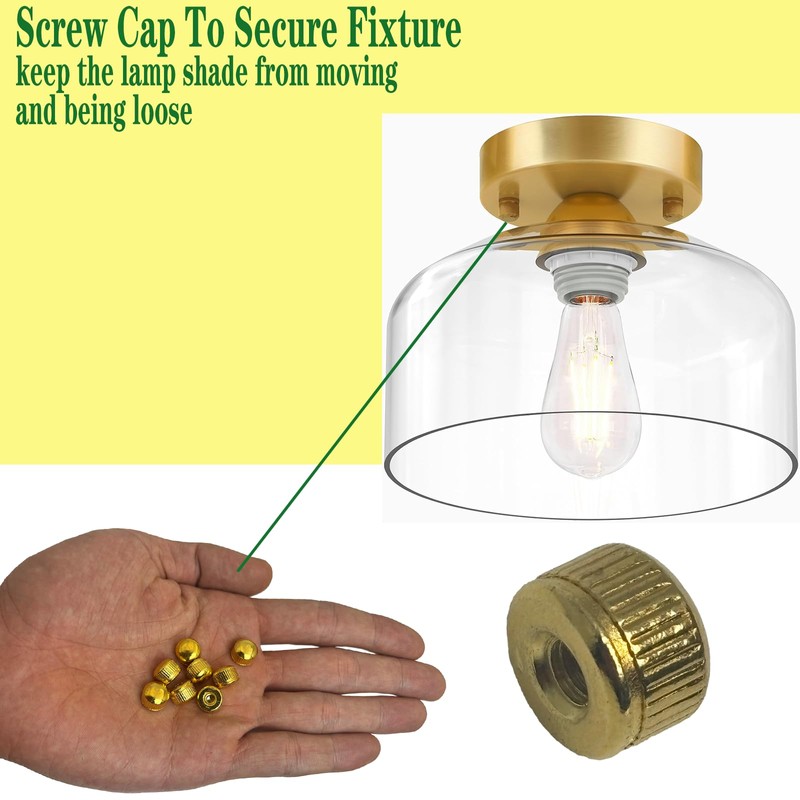 Screw Caps for Light Fixtures, Metal M4 Threaded Cap Nuts,