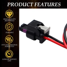 LIZAPUS 2-Pin A/C Compressor Connector Compatible with Chrysler Pacifica 2017-2025 68225206AF 68225206AA 68225206AB 68225206AC Wiring Harness Plug