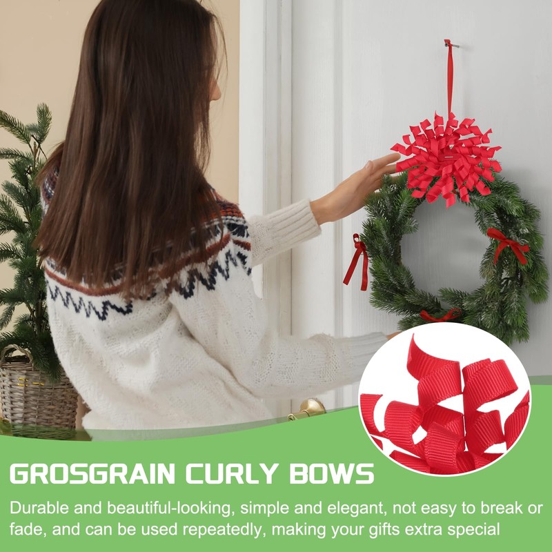 PATIKIL 4 Inch Grosgrain Curly Bows for Gift Wrapping, 6