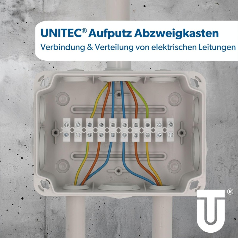 Unitec 40209L Junction Box For Surface Mounting IP65 162 x