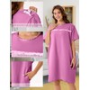 voeeron Hospital Gowns for Women Soft Short Sleeve Patient Gown