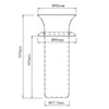 Talea QS114C004 Grave Flower Stand with Stainless Steel Tube Brim,