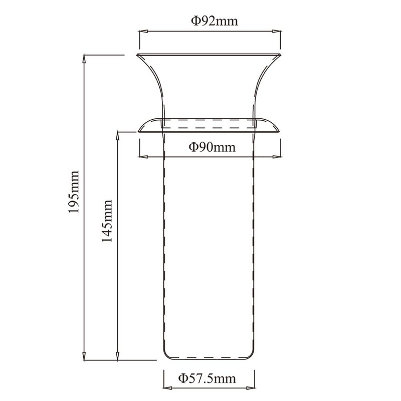 Talea QS114C004 Grave Flower Stand with Stainless Steel Tube Brim,