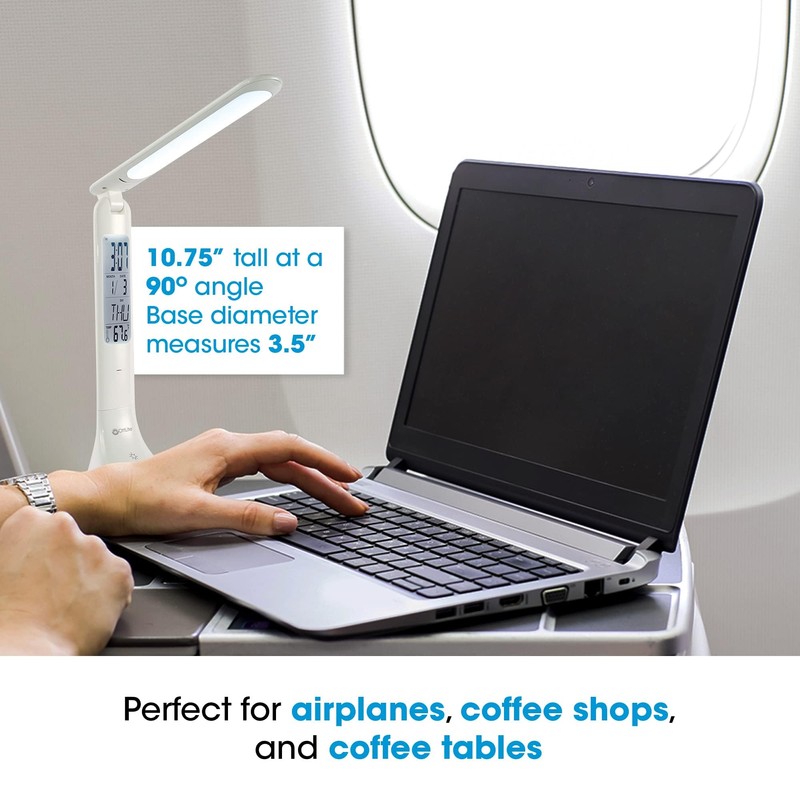 OttLite ClearSun LED Travel Task Lamp - Cordless, Digital Display