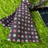 Cremieux Silk Bow Tie Floral Dot Pattern Self Tie Navy