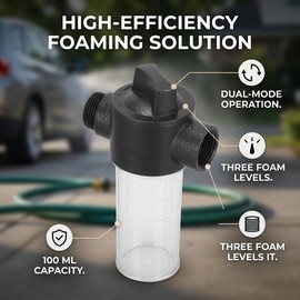 Water Gun Foam Bottle for Garden Hose Car Washing, 100ML Capacity, ABS Material, Household Cleaning Accessories