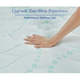 California Design Den Twin Cooling Mattress Pad, 3-Zone Quilted Twin Size Mattress Pad, Non- Slip Soft Twin Bed Mattress Pad, Deep Pockets Fit 8-20 Inch Mattresses