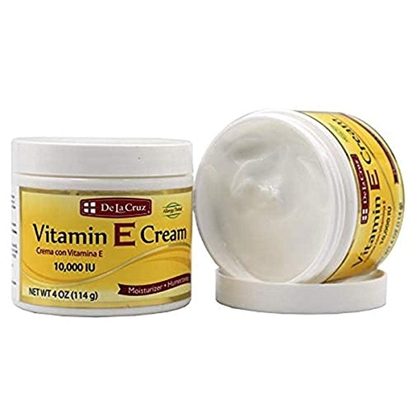 De La Cruz Vitamin E Cream Moisturizer for Face and Neck - Moisturizing Anti-Aging Skin Care for All Skin Types - Made in USA, 4 OZ. (2 Pack)