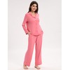 EASWEET Womens Bamboo Viscose Pajama Sets Notch Collar Button Down