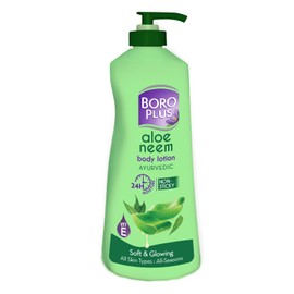 BOROPLUS Loción Corporal De Aloe Y Neem | Hidratante Ultrahidratante Y No Grasa Para Piel Muy Seca | Nutrición Profunda Durante 24 Horas Con Aloe Vera Y Neem | Loción Corporal Y De Manos De Rápida