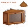WOWLIVE Corner Bread Box for Kitchen Countertop, Bamboo Bread Storage