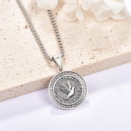 PRAYMOS Confirmation Gifts 925 Sterling Silver Confirmed in Christ Confirmation Necklace, Gifts for Confirmation, Confirmation Sponsor Gift
