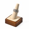 Papten Single Finger Ring Display Stand Wooden Ring Holder Jewelry