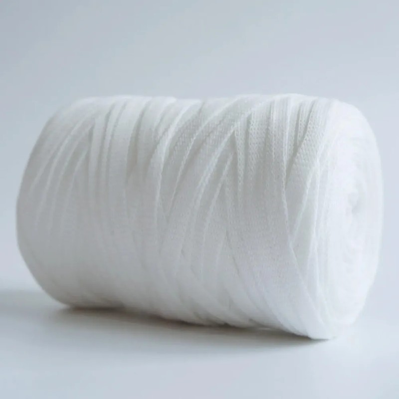Hilo De Tejer, Hilo Grueso, Camiseta De Ganchillo, Blanco