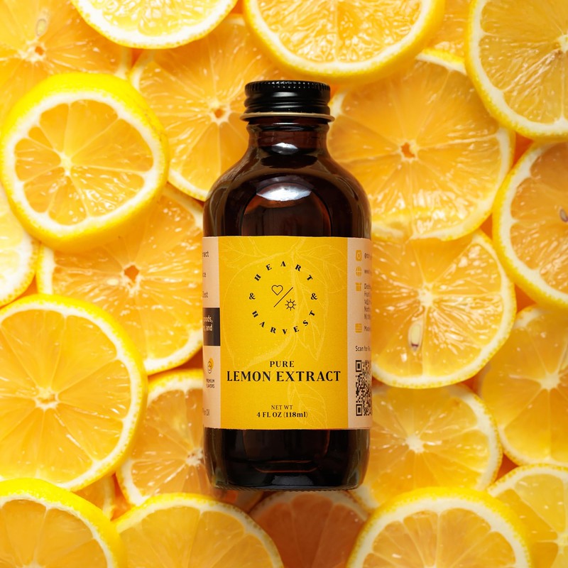Heart & Harvest Pure Lemon Extract - Sugar Free and