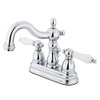 Kingston Brass KB1601PL Heritage 4-Inch Centerset Lavatory Faucet with Porcelain