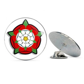 NYC Jewelers Tudor Rose Shaped (Insignia Emblem UK England British) Metal 0.75" Lapel Hat Pin Tie Tack Pinback