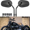 BREDUXSER Universal 8mm 10mm Oval Motorcycle RearView Side Mirrors for