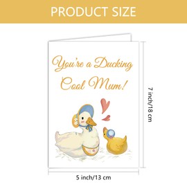 HOMANGA Mothers Day Card for Mom Grandma Stepmom Grandmother Wife, Mothers Day Card from Son or Daughter, Funny Mother's Day Greeting Cards with Envelope, 13x18cm (Duck)