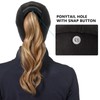 GADIEMKENSD Winter Fleece Hats Reflective Ponytail Hat for Women Baseball