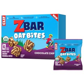 Zbar Oat Bites - Chocolate Chip - Baked Oat Energy Granola Bites - USDA Organic Snacks for Kids - 14g Whole Grains (6 Snack Packs)