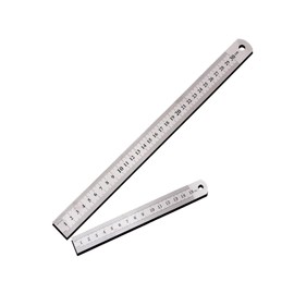 Heavy Duty Stainless Steel Ruler Set - 12 Inch (30 CM) & 6 Inch (15 CM) Metal Rulers - Precision Measurement Tools for School, Office, Engineering - Durable, Non-Bendable with Conversion Table