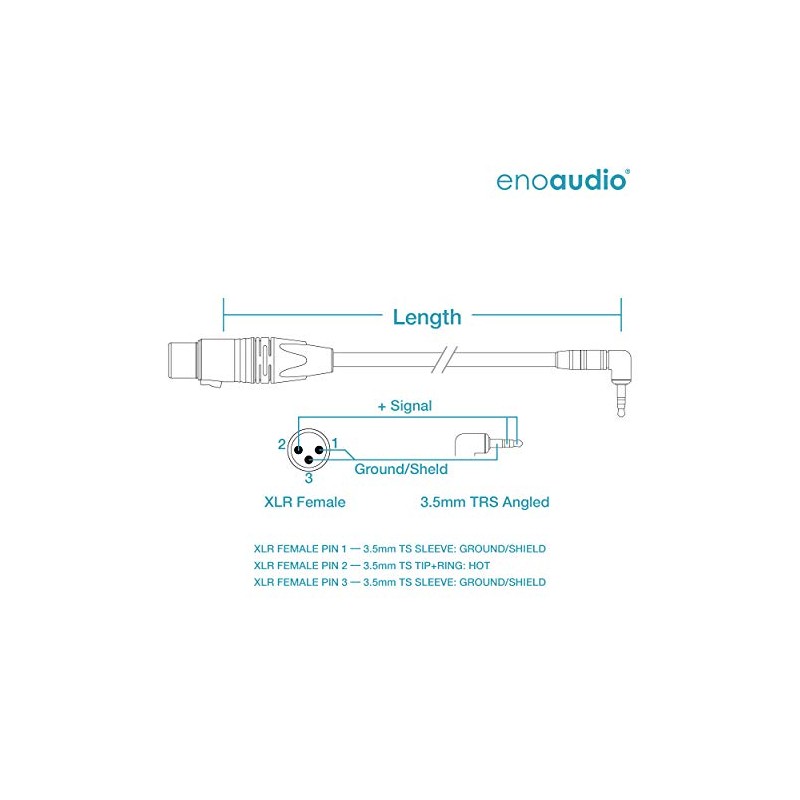 enoaudio Mogami 2893 Quad Camera Directional Microphone Cable DSLR Neutrik
