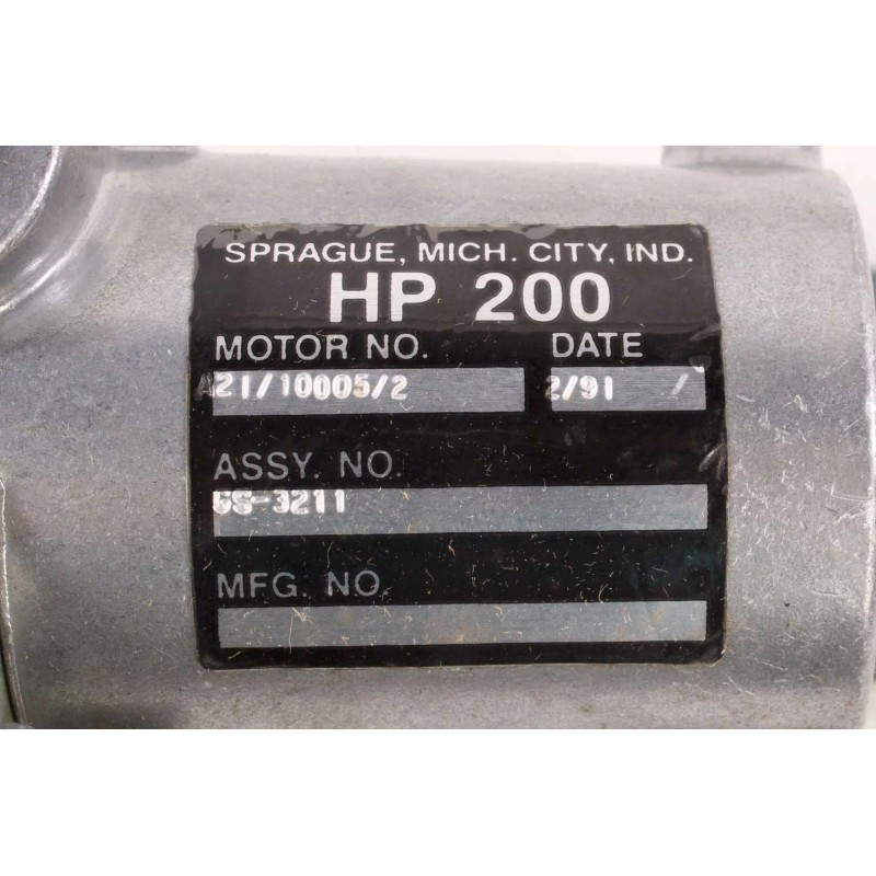 Sprague Devices New GS-3211 Sprague HP200 RH Wiper Motor w/