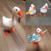 White Duck Magnetic Display Piece Resin Decoration Magnetic Goose Key
