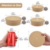 WANDIC Paper Mache Boxes - Set of 3 Round Kraft