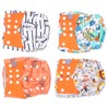 4 Packs Washable Baby Diapers Breathable Mesh Baby Cloth Nappy