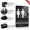 T&R Restroom Signs with Wheelchair Symbols for Business - 4