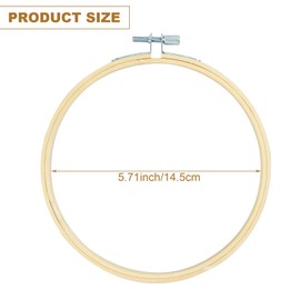 YAYODS 20 Pack 6 Inch Embroidery Hoops, Wood Cross Stitch Hoop Ring , 15CM Adjustable Wood Embroidery Circle Rings for DIY Art, Craft, Handy Sewing, Embroidery Accessories