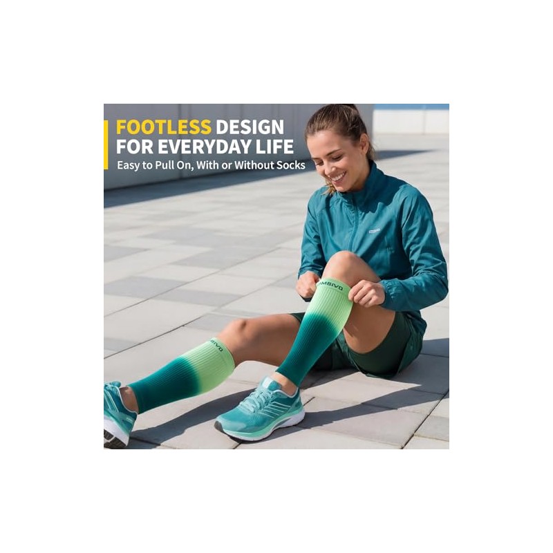 CAMBIVO Calf Compression Sleeves 1 Pair, 20-30 mmHg Graduated Support