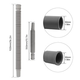 Flexible Sink Drain Kit, PNXKTXO Anti-odor Bathroom Sink Drain Pipe Expandable Drain Pipe Tube P Trap Sink for 1-1/4" Kitchen Drain Hole
