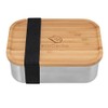 ecoGecko® Premium Stainless Steel Lunch Box with Bamboo Lid Including