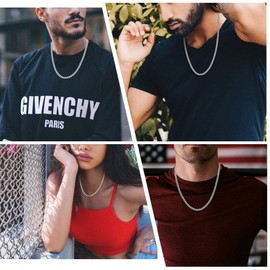 5mm Stainless Steel Curb Link Chain Necklace 22inches Male Chain