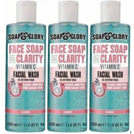 SOAP & GLORY Face Soap & Clarity 3-IN-1 Daily Vitamin C Facial Detox Lux Wash - 3 BOTTLES