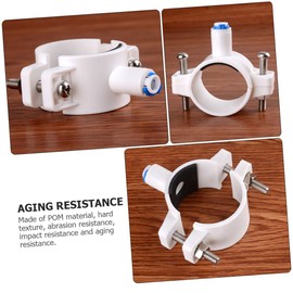 OSALADI Mounting Accessories Water Filter for Sink RO Water Filter Water Filter Drain Seat Clamp 1/4 Inch Quick Connect Water Filter Valve Clamp Pom Water Filter Clip White