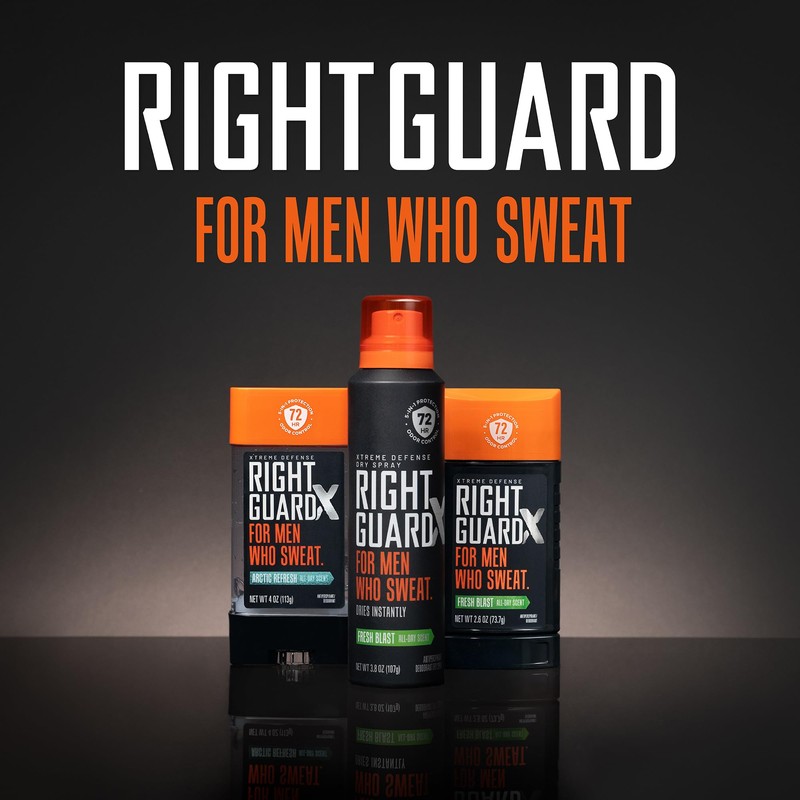 Right Guard Xtreme Defense Invisible Solid Antiperspirant Deodorant, Fresh Blast