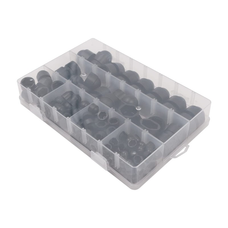 Tiardey 145pcs Plastic Cap Nuts Set Hex Nut Cover M4
