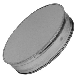 Vent Systems 10" Galvanized Steel Duct End Cap - Dryer Vent Cap - Round Metal Plug - Metal Duct Fitting - Reusable Tee Cap