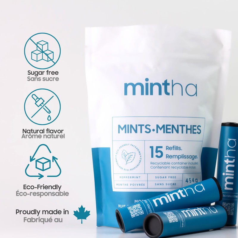 Mintha Eco-Friendly Breath Refreshing Mints - 1 Pound Resealable Bag