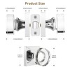 newliplace Polished Chrome Passage Door Knobs Interior, Crystal Glass Passage